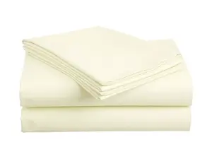 Bavlněné prostěradlo krémové 140x240 cm