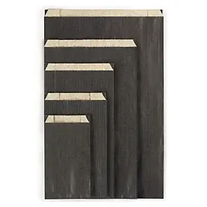 Papírové sáčky, černé, 240 x 75 x 390 mm