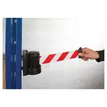 Bariérová páska s magnetickou nástěnnou kazetou a deskou, červenobílá