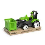 MultiGO ECO Zelený traktor s vidlemi, paleta, koš, Igráček