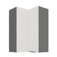 Horní rohová skříňka Aria ANT 60x60 GN-90 2F (90°) Barva korpusu: Antracit, Barva dvířek: WH - Crystal white AFM