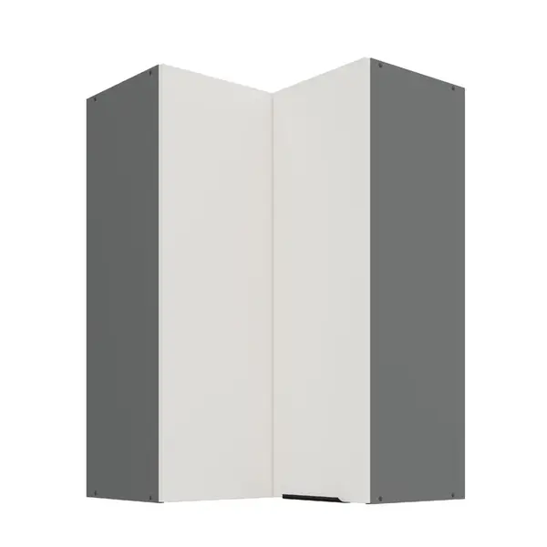 Horní rohová skříňka Aria ANT 60x60 GN-90 2F (90°) Barva korpusu: Antracit, Barva dvířek: WH - Crystal white AFM