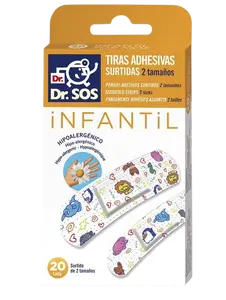DR. SOS Infantil prúžky mix vodeodolné 20 ks