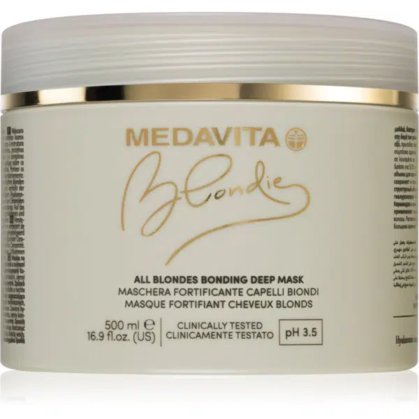 Medavita Blondie All Blondes posilujúca maska pre farbené vlasy 500 ml