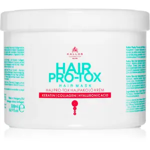 Kallos Hair Pro-Tox maska pre slabé a poškodené vlasy s kokosovým olejom, kyselinou hyalurónovou a kolagénom 500 ml