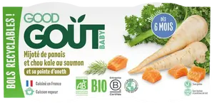 GOOD GOÛT BIO Losos s kelom a paštrnákom 2 x 190 g