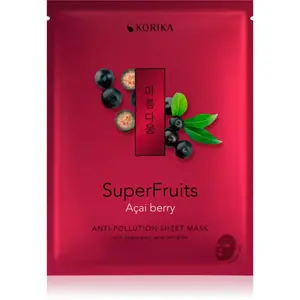KORIKA SuperFruits Acai Berry - Anti-pollution Sheet Mask plátenná maska s detoxikačným účinkom Acai berry 25 g