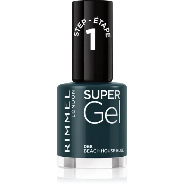 Rimmel Super Gel gélový lak na nechty bez použitia UV/LED lampy odtieň 068 Beach House Blue 12 ml