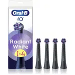 Oral B iO Radiant White náhradné hlavice na zubnú kefku s bieliacimi vláknami Black 4 ks