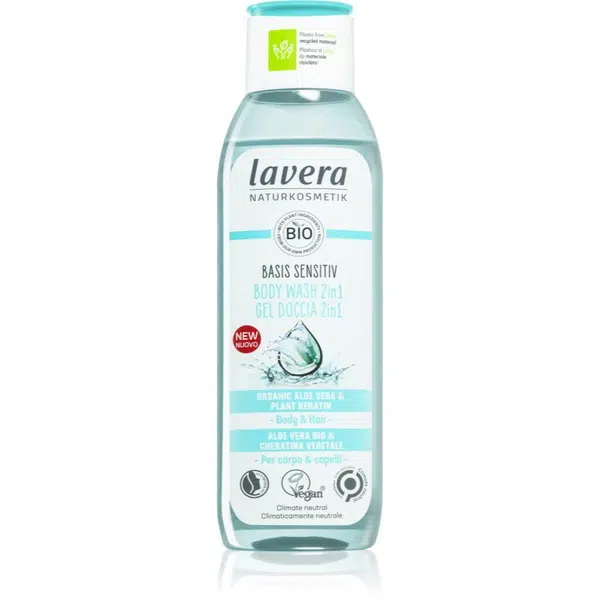 Lavera Basis Sensitiv sprchový gél na telo a vlasy 2 v 1 250 ml