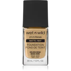 Wet n Wild PhotoFocus zmatňujúci fluidný make-up odtieň Golden Beige 30 ml