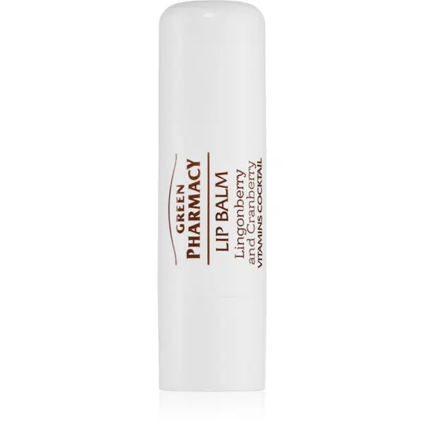 Green Pharmacy Lingonberry and Cranberry Lip Balm vyživujúci balzam na pery SPF 10 3.6 ml