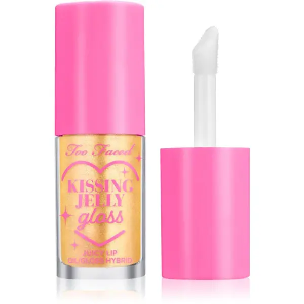 Too Faced Kissing Jelly Lip Oil Gloss olejový lesk na pery pre intenzívnu hydratáciu odtieň Pina Colada 4.5 ml