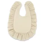 Baby Nellys Nepromokavý mušelínový bryndáček s volánkem Nature - béžový