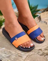 Resti Royalfashion Orange and navy blue women's rubber flip-flops Lierigs