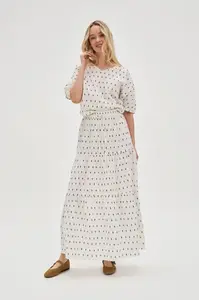 Marisse Cotton Maxi Skirt White