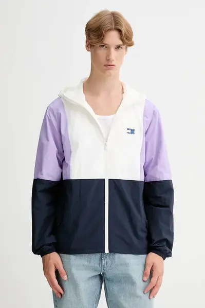 Bunda Tommy Jeans tmavomodrá barva, přechodná, DM0DM21393