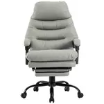 MID.YOU KANCELÁŘSKÉ KŘESLO, mikrovlákno, šedá, černá