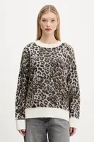 Vlněný svetr HUGO Seratu dámský, béžová barva, 50548255