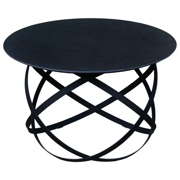 Livetastic KONFERENČNÍ STOLEK, černá, kov, keramika, 70/70/45 cm