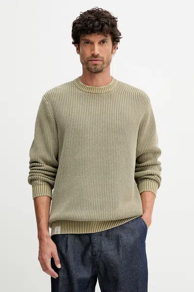 Bavlněný svetr Pepe Jeans pánský, zelená barva, PM7000022