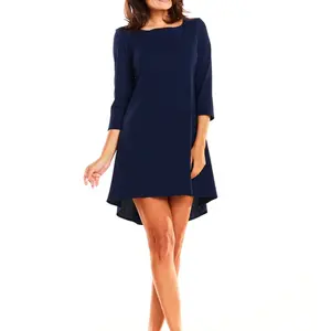 Awama Woman's Dress A663 Navy Blue