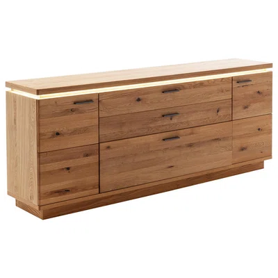 Linea Natura ŠIROKÁ KOMODA, trámový dub, barvy dubu, 210/84/44 cm