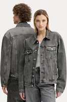 Džínová bunda Won Hundred šedá barva, přechodná, 3860-15098