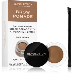 Revolution Brow Pomade pomáda na obočí odstín Soft Brown 2.5 g