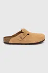 Semišové pantofle Birkenstock Boston béžová barva, 1026181