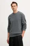 Vlněný svetr A.P.C. pull thomas pánský, šedá barva, WVBCZ.H23434