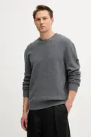 Vlněný svetr A.P.C. pull thomas pánský, šedá barva, WVBCZ.H23434