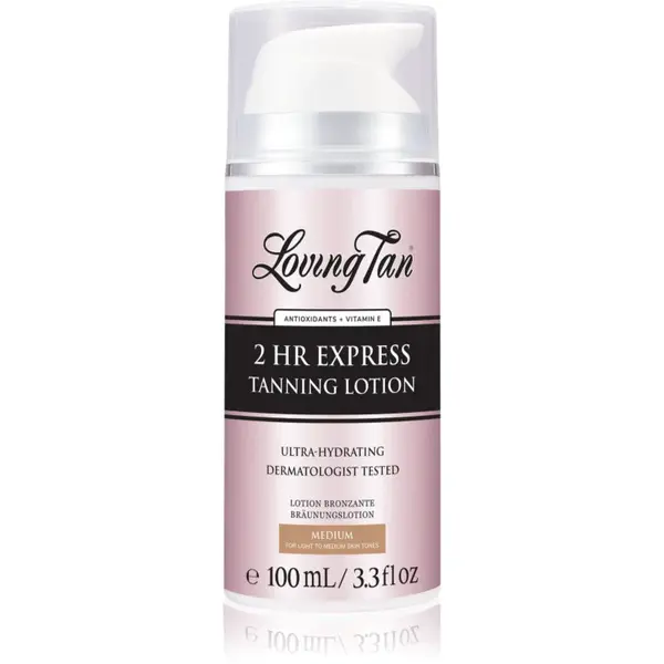 Loving Tan 2 HR Express hydratační samoopalovací mléko odstín Medium 100 ml