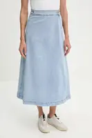 Džínová sukně Answear.LAB modrá barva, midi, áčková