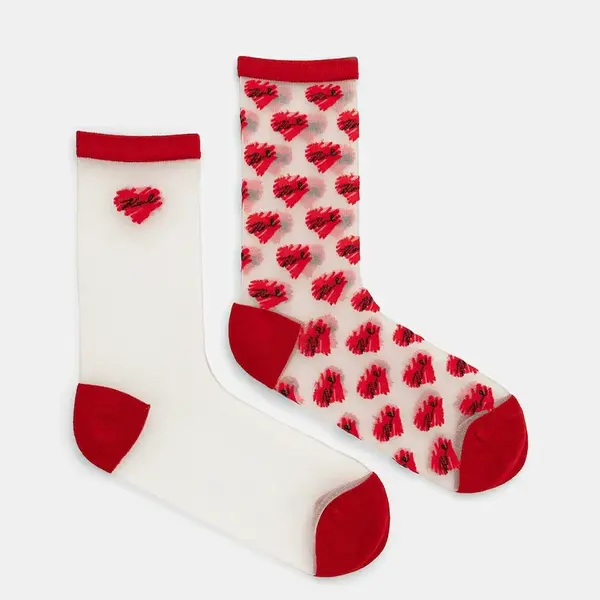 Ponožky Karl Lagerfeld 2-pack dámské, bílá barva, A1W47074
