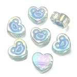 UV Plating Rainbow Iridescent Acrylic Enamel Beads