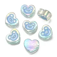 UV Plating Rainbow Iridescent Acrylic Enamel Beads