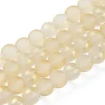 Spray Painted Glass Round Bead Strands