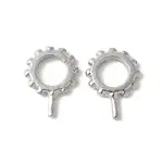 Brass Micro Pave Cubic Zirconia Peg Bails