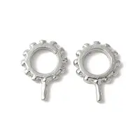 Brass Micro Pave Cubic Zirconia Peg Bails