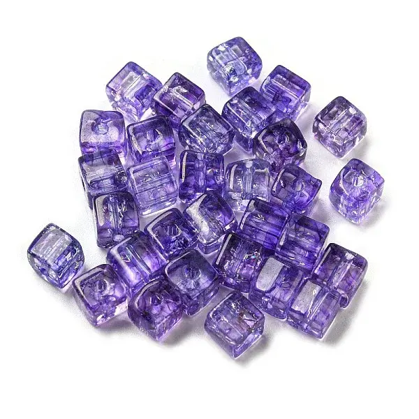 500Pcs Transparent Crackle Glass Beads