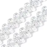 Transparent Electroplate Glass Beads Strands