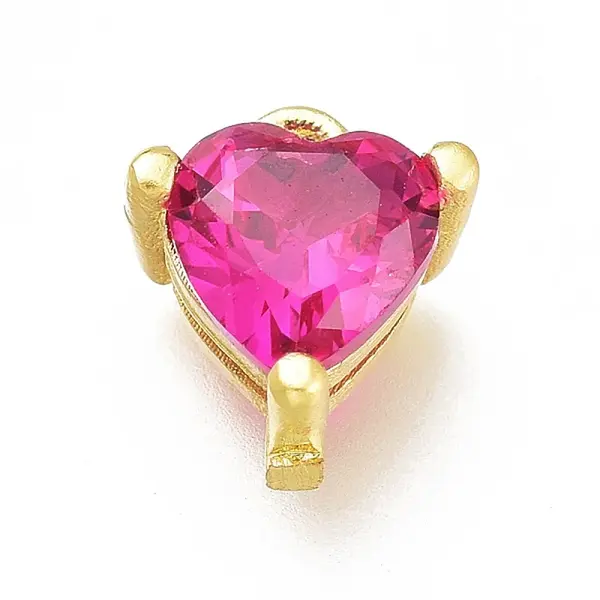 Brass Micro Pave Cubic Zirconia Charms