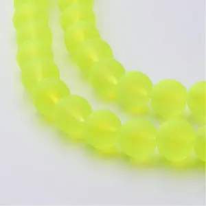 Baking Paint Transparent Glass Bead Strands