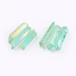 Electroplated Natural Quartz Crystal Graduated Beads Strands