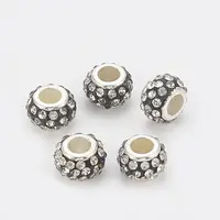 Handmade CCB Plastic Polymer Clay Rhinestone European Beads