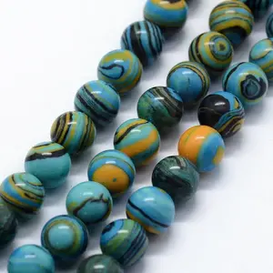Synthetic Malachite Beads Strands