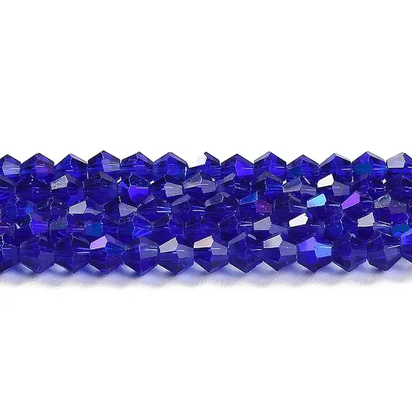 Transparent Electroplate Glass Beads Strands