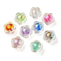 UV Plating Rainbow Iridescent Acrylic Beads