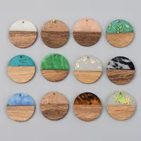 Resin & Walnut Wood Pendants